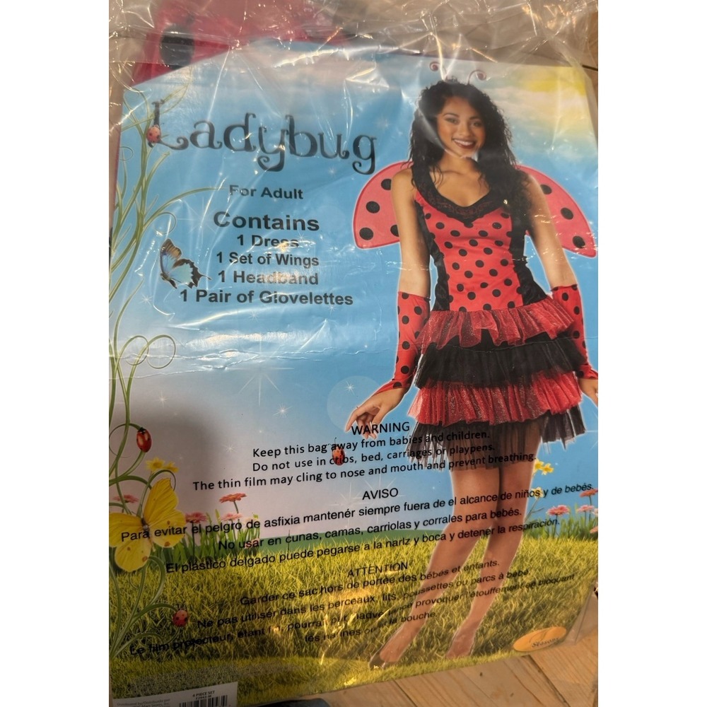 ladybug Halloween Costume women Size S (4-6L
